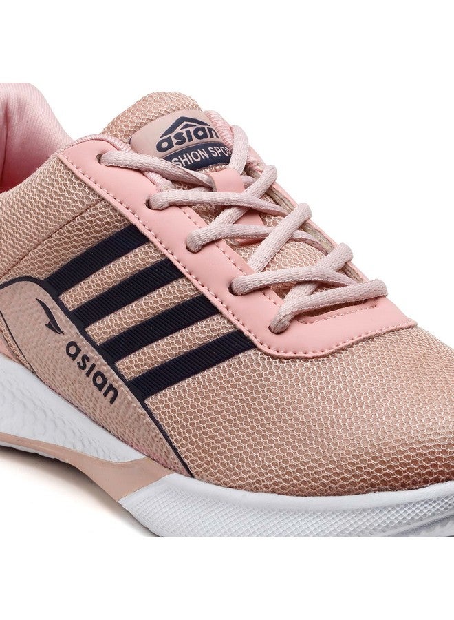 Asian ASIAN Women's Tokyo-01 Sports Running Casual Lightweight Sneakers with EVA Sole, Pink  - Image 4