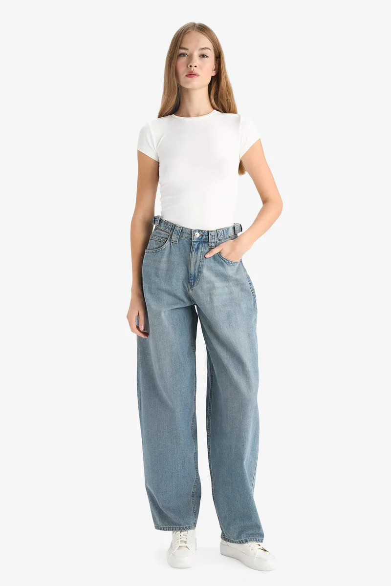ديفاكتو Carpenter Fit High Waist Long Jeans