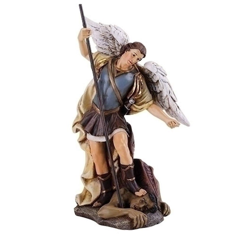 Roman Josephs Studio by Roman Inc Renaissance Collection 475 H ST Michael Figure Religious Dcor Religious Inspiration Religious Holidays Catholic Sacraments Catholic Gifts 4x2x2