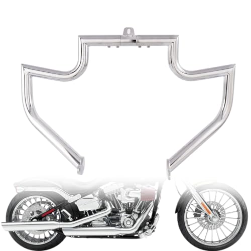 Gamyipp 1.5" Crash Bar Engine Guard Highway Freeway Bar for Harley Davidson Breakout Blackline Rocker Softail Standard Custom Springer Deuce Night Train 2000-2017 (Chrome) - Image 1