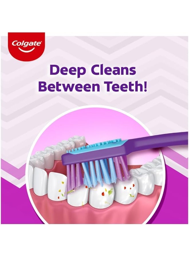 Colgate ZigZag Toothbrush - Medium 3pc - Made In India - Image 2