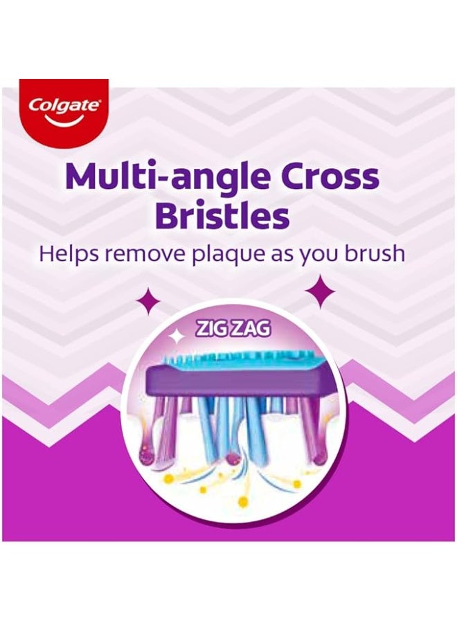Colgate ZigZag Toothbrush - Medium 3pc - Made In India - Image 3