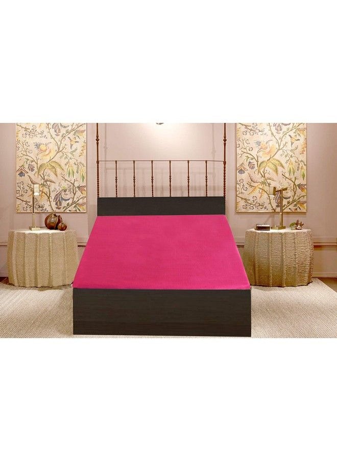 The Little Lookers Quicky Dry Sheetsmassage Matswater Proof Bed Protectorcrib Sheets ;Quick Absorbing Dry Sheets For Single Bed; Waterproof & Reusable Sheets For Babynewborns (Xlarge Dark Pink)  - Image 1