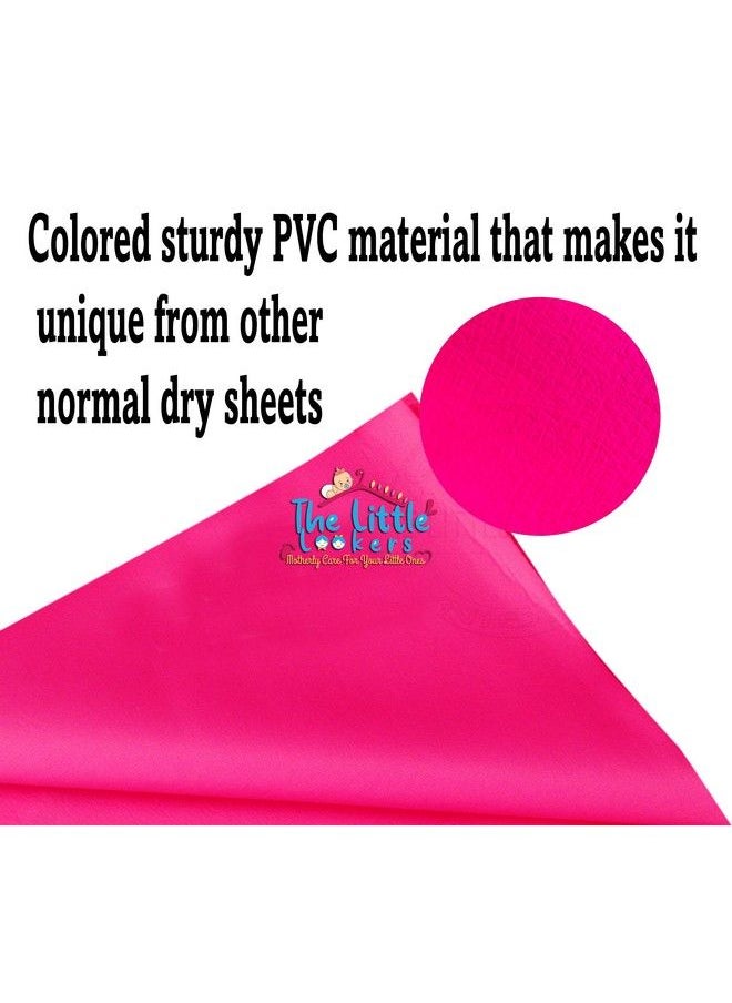 The Little Lookers Quicky Dry Sheetsmassage Matswater Proof Bed Protectorcrib Sheets ;Quick Absorbing Dry Sheets For Single Bed; Waterproof & Reusable Sheets For Babynewborns (Xlarge Dark Pink)  - Image 5