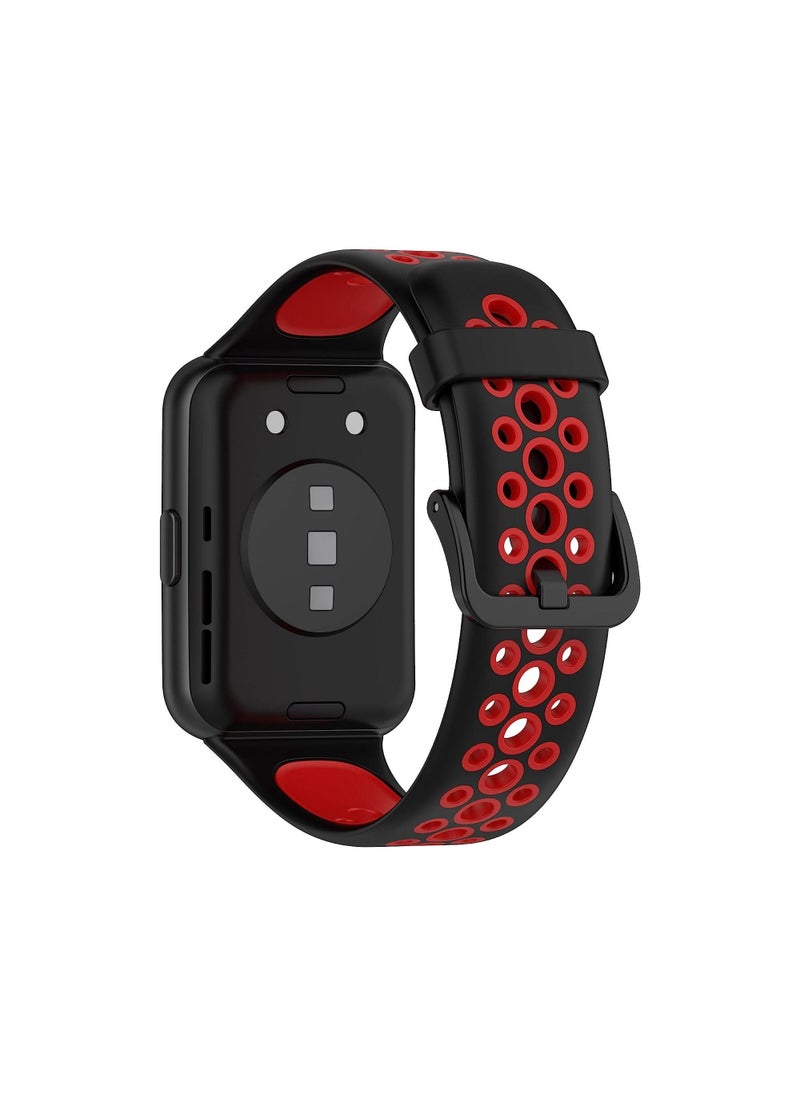 Generic - Silicone Strap Compatible with HUAWEI Watch Fit 2 Active/Classic/Elegant, Two-color Sport Band Breathable Ultra-light Waterproof Durable - Image 1