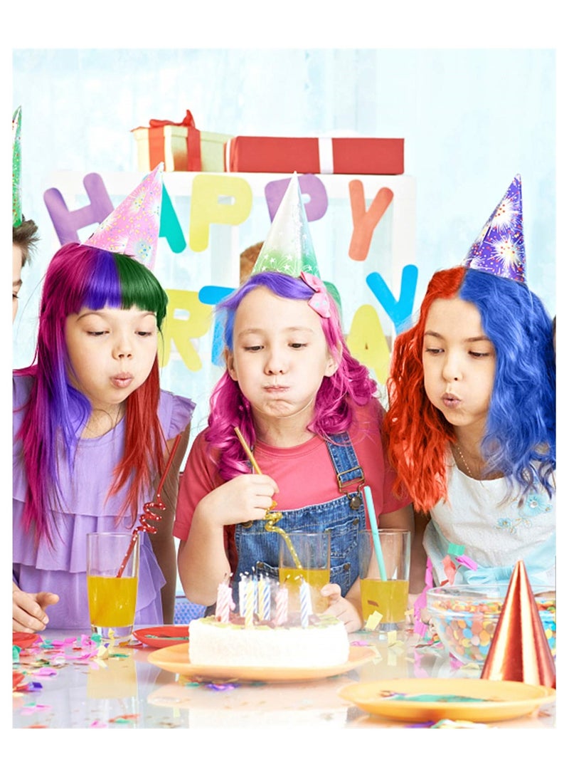 KASTWAVE Mini Hair Color Comb, New Hair Chalk Comb Temporary Washable Hair Color Dye DIY Hair Color for Girls Kids New Year Birthday Party Cosplay, Girls Gifts (Blue, Yellow, Purple, Red, Green, Pink)  - Image 5