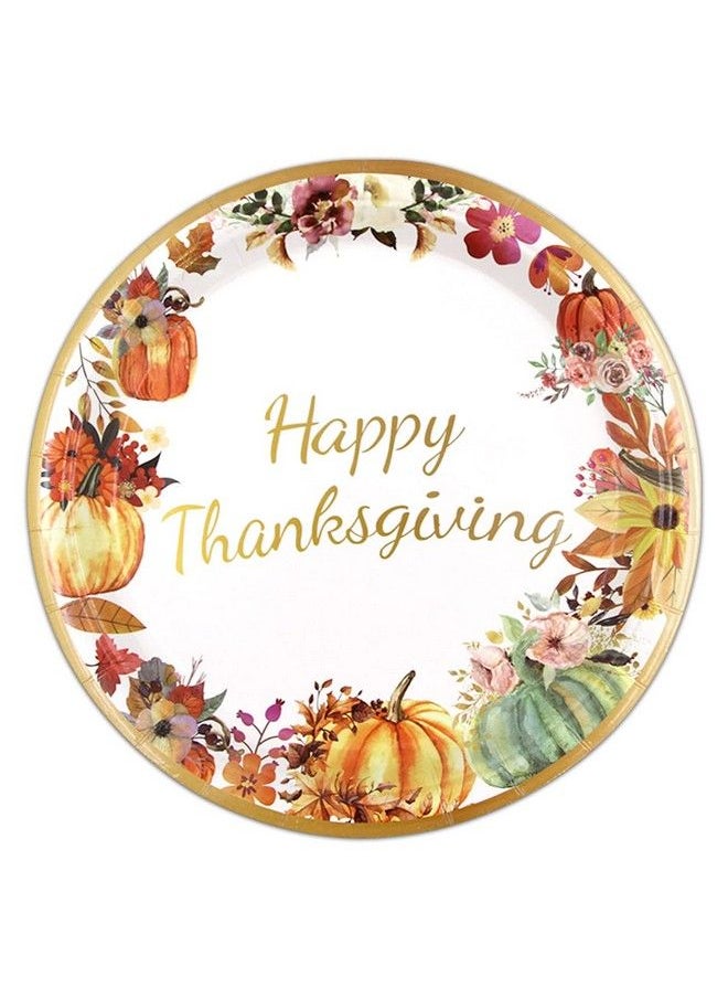 ceiba tree - Thanksgiving Paper Plates 48 Pcs Fall Disposable Dinnerware Set For 24 Guests Give Thanks Theme Party Supplies Happy Thanksgiving Autumn Tableware Set - Image 1