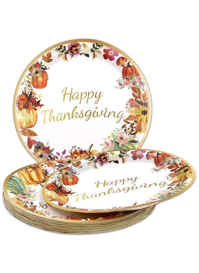 ceiba tree - Thanksgiving Paper Plates 48 Pcs Fall Disposable Dinnerware Set For 24 Guests Give Thanks Theme Party Supplies Happy Thanksgiving Autumn Tableware Set - Image 1