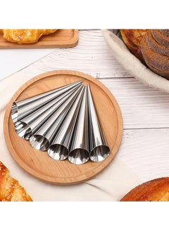 GNAFOTU 12 Pack Pastry Cream Horn Mold-Stainless Steel Cannoli Forms Tubes Kit Tube Cone Pastry Roll Horn Mold Baking Mould Tool for Cannoli Tubes (Cone&Tube)  - Image 3