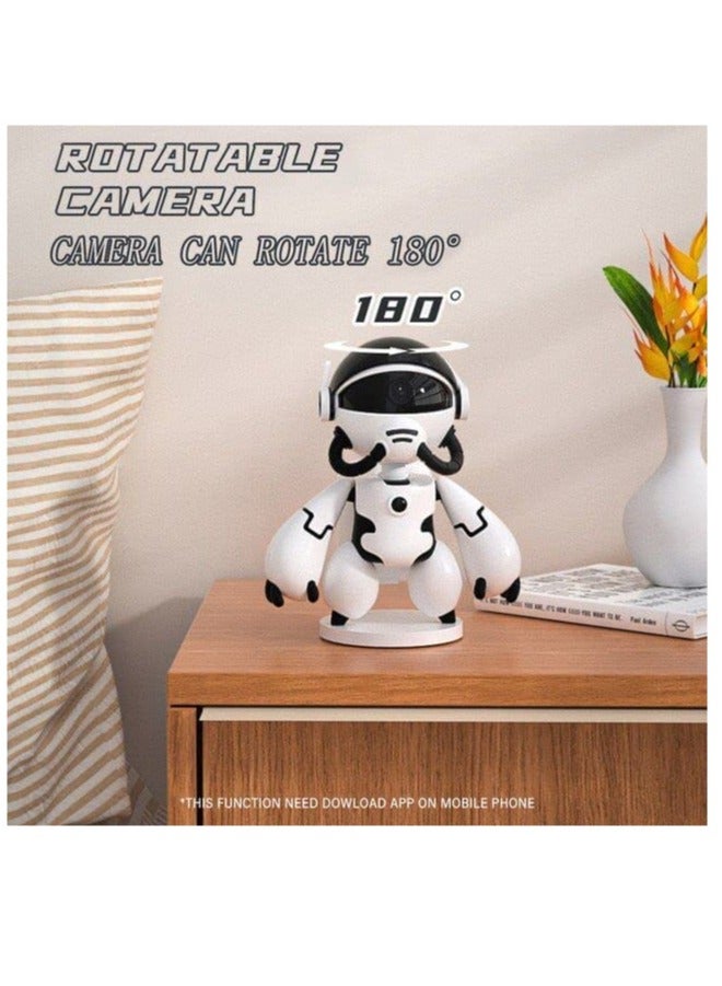 REBENUO Robot Camera Wireless Space Robot IP Camera with Two-Way Audio HD Pixels Long Standby Human Body Detection Intelligent Payment Support SD Card Mobile Phone Recording - Image 2