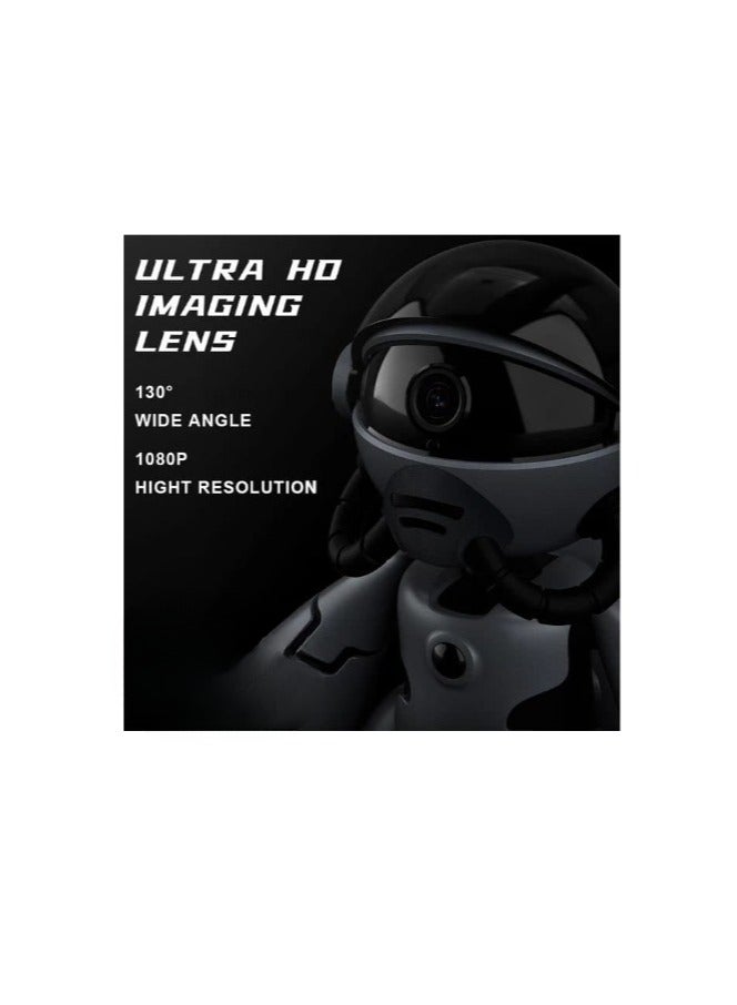 REBENUO Robot Camera Wireless Space Robot IP Camera with Two-Way Audio HD Pixels Long Standby Human Body Detection Intelligent Payment Support SD Card Mobile Phone Recording - Image 4