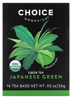 Choice Organic Teas Green Tea Japanese Green 16 Tea Bags .92 oz (26 g) 