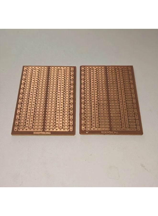 2pcs 1.77x2.76 Inch Copper Perforated Circuit Boards with Numbered Rows for Easy DIY Electronics - Image 2
