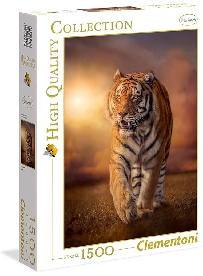 Clementoni Puzzle Tiger 1500 Pieces 59.2 X 84.3 Cm Suitable For Home Decor Adults Puzzle From 14 Years - Image 1