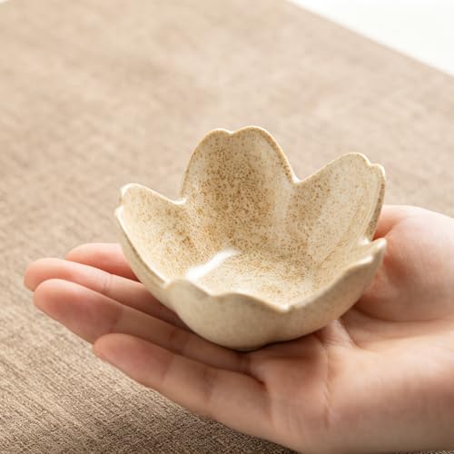 zerokyclan Floral Vanity Tray - Ceramic Jewelry Organizer Dish for Rings Necklaces Wedding Gift Idea(camel) - Image 4