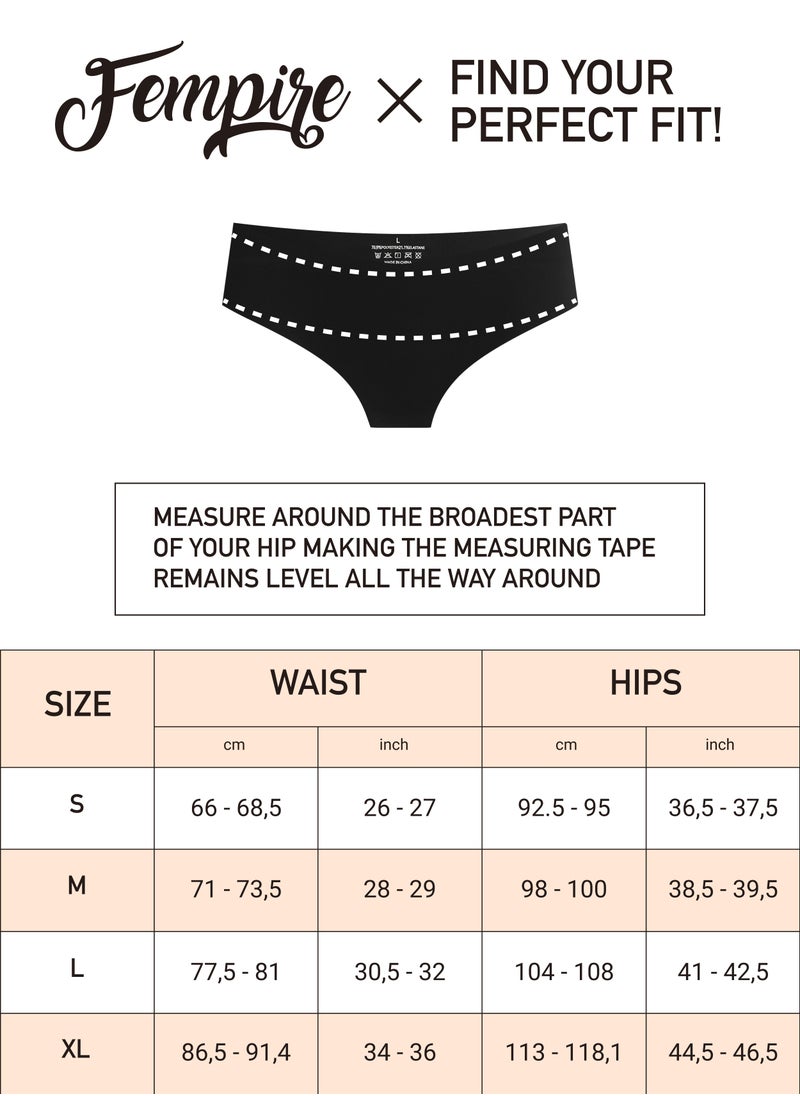 Fempire - Womens Seamless Lace Bikini Panties Multicoloured Pack of 5 - Image 1