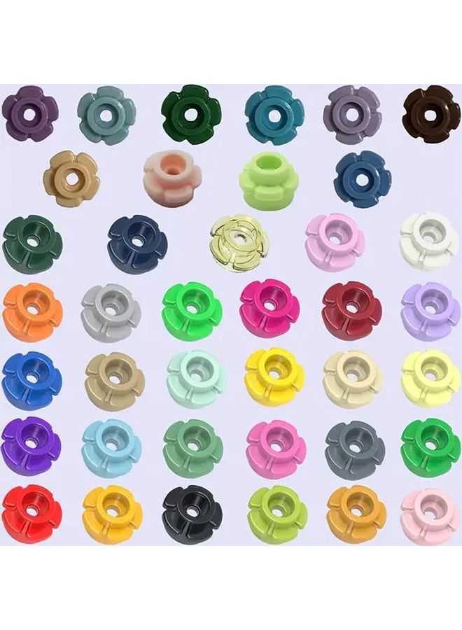 Peach Pink 40 Pcs Mini Building Blocks DIY Flower Garden Farm Scene Christmas Gift - Image 4