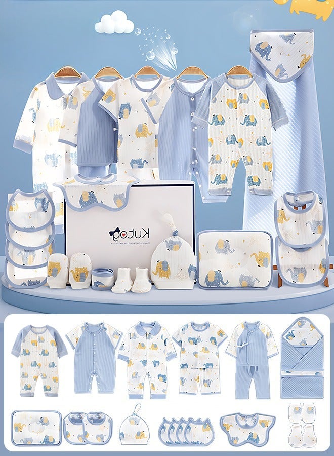 WALALLA Luxury Layette Collection - 22-Piece Gender-Neutral Baby Bundle | Buttery-Soft Kimono Onesies, Hats & Mittens (Gift-Ready with Card) - Image 1
