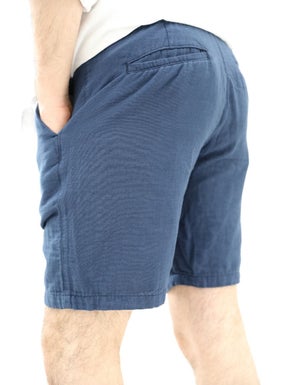 Cool Tarz Cool Style Men's Navy Blue Musli Laced Linen Shorts  - Image 2