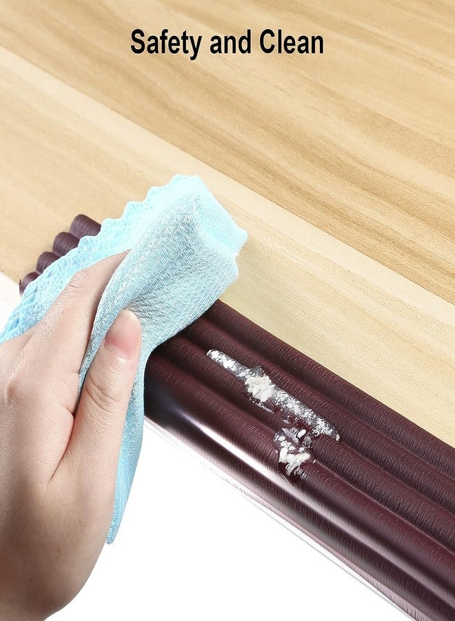 Potency Extra-Wide Edge Protectors for Baby, 6.8ft Soft Baby Proofing with 3M Strong Adhesive Double Sided Tape, DIY Edge & Corner Safety Guards Furniture Bumper or Table, Furniture, Fireplace, Brown - Image 5