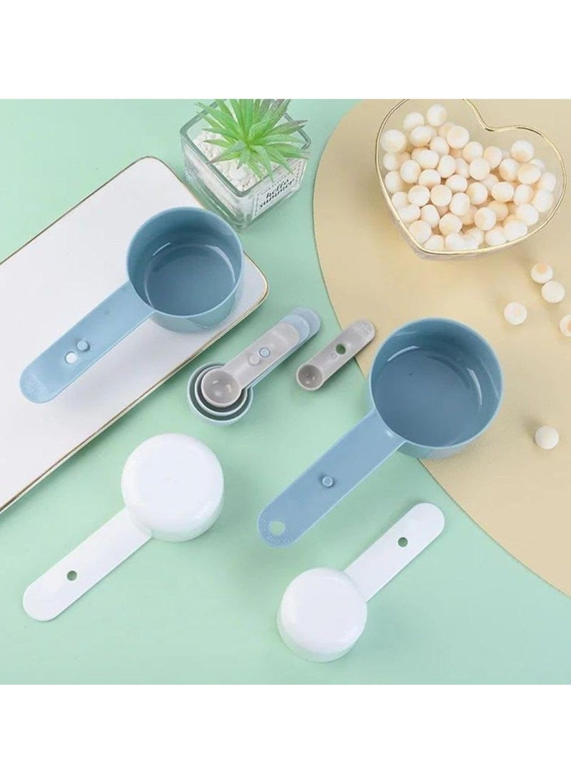 Generic - Multicolor Measuring Spoons Set for Kitchen Precise Measuring Tools for Baking and Cooking for Dry and Liquid Ingredients Essential Cups and Spoons for Home and Hotel Use (Multicolor, Set of 8) - Image 1