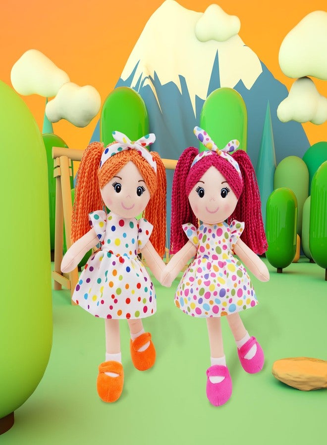 June Garden دمية صوفي القطيفة الناعمة من مجموعة جون جاردن سناجل كيوتيز، مقاس 18 بوصة، هدية مثالية للفتيات، دمية قماشية وردية اللون. - Image 3