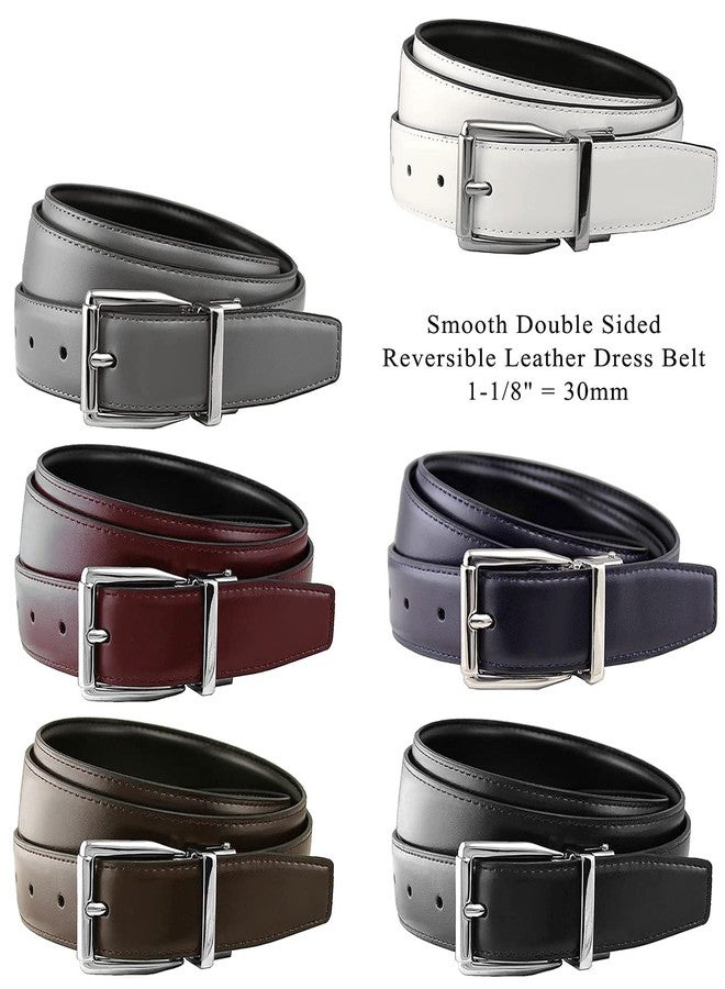 Belts.com 4010R-NP-RB30 Reversible Belt Genuine Leather Dress Casual Belt 1-1/8"(30mm) Wide (Black/Gray, 34) - Image 5
