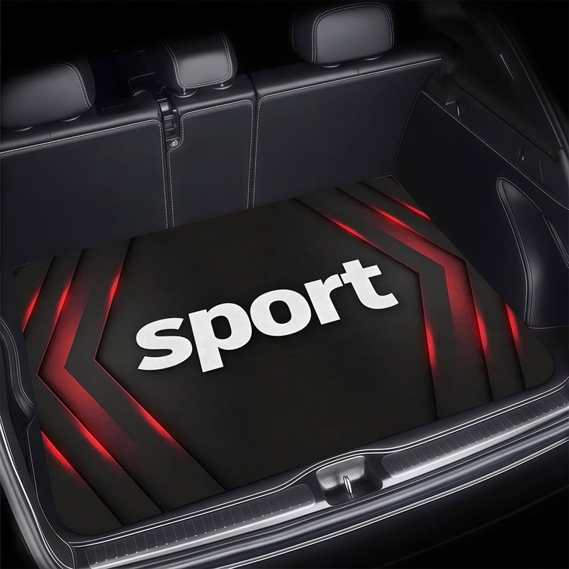 1pc Sport Car Trunk Mat Dynamic Design Interior Protection Easy Clean Durable Cargo Liner - Image 1