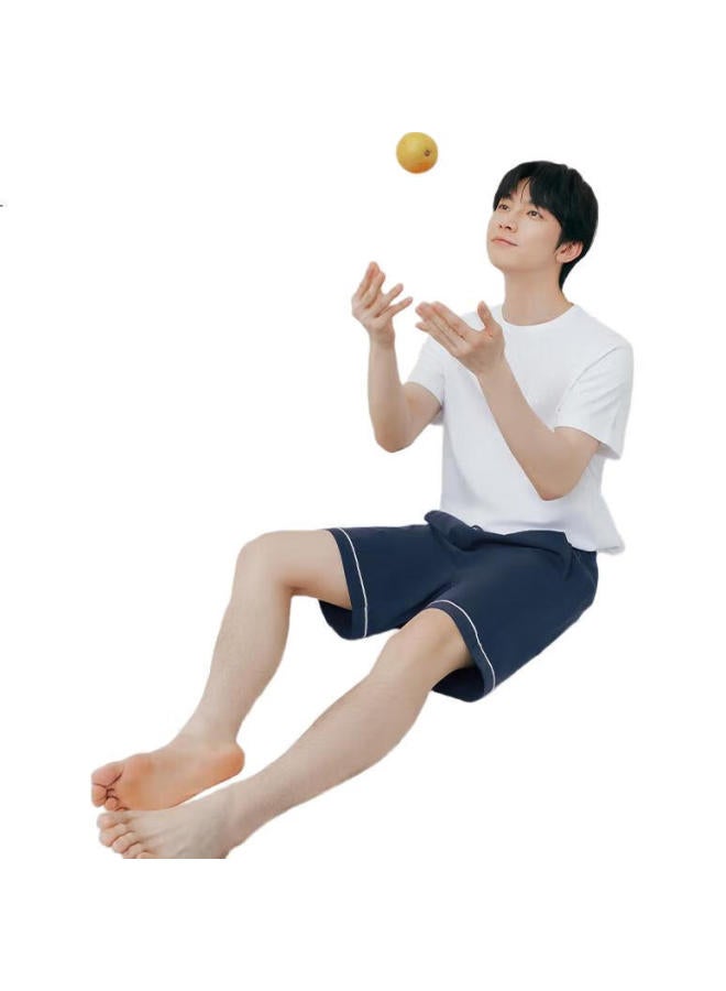 THREEGUN 【100% Water Soft Cotton】Men'S Pajama Shorts Pure Cotton Father'S Day Gift Loose Shorts Can Be Worn Outside Men'S Home Pants - Image 2