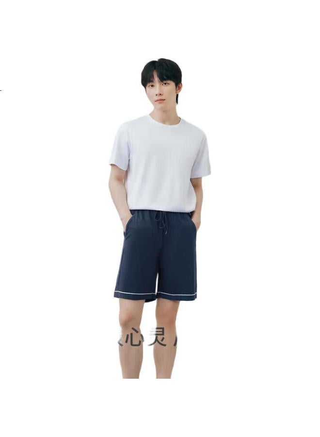 THREEGUN 【100% Water Soft Cotton】Men'S Pajama Shorts Pure Cotton Father'S Day Gift Loose Shorts Can Be Worn Outside Men'S Home Pants - Image 1