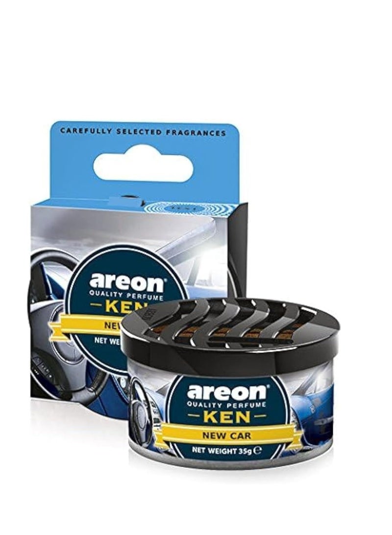 Areon معطر هواء السيارة أريون كين - رائحة سيارة جديدة، تدوم طويلاً، مدمج وأنيق - Image 1