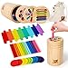 oazoxcx Wooden Sorting Toy for Toddlers 13 Fine Motor Skills Toys3 in 1Baby Coin Bank Color Matching Game Sensory Educational Toy for Boys Girls Travel Activities - Image 2