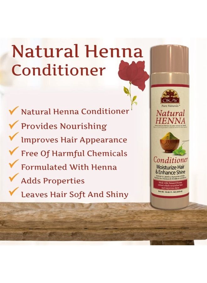 OKAY Pure Naturals | Conditioner Natural Henna | For All Hair & Skin Types | Restore Moisture - Improve Appearance | Revitalize Damaged Hair | Free of Paraben, Silicone, Sulfate | 10.82 oz - Image 4