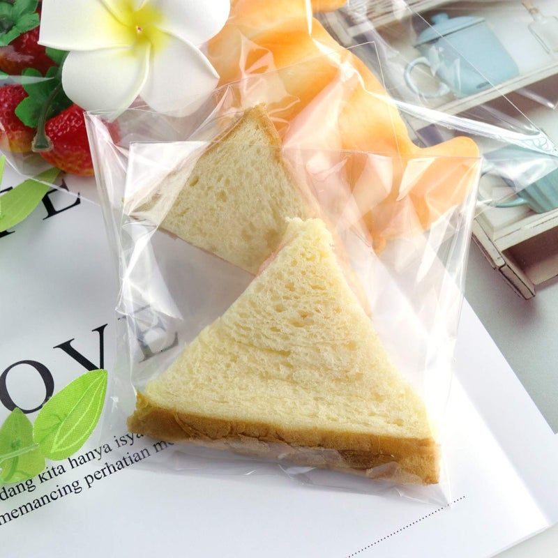 NEOACT 400 Pcs 4"x4.73" Clear Resealable Cellophane Bags Good for Bakery, Candle, Soap, Cookie Poly Bags - Image 2