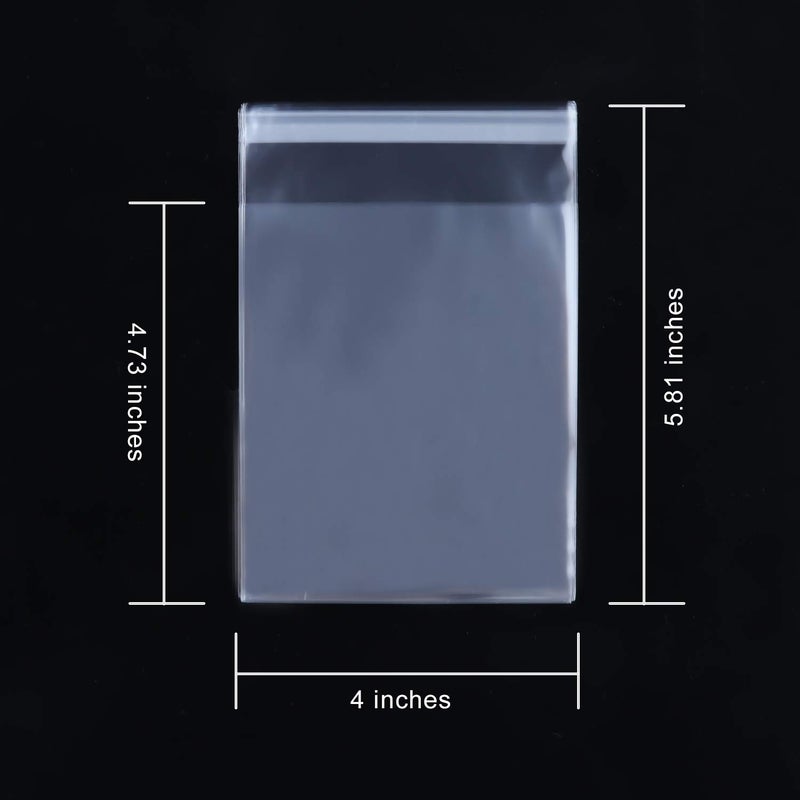NEOACT 400 Pcs 4"x4.73" Clear Resealable Cellophane Bags Good for Bakery, Candle, Soap, Cookie Poly Bags - Image 3