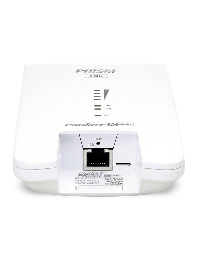 أوبيكويتي RP-5AC-GEN2 Rocket PRISM AC-Gen2 5 GHz airMAX ac Radio BaseStation White - Image 4