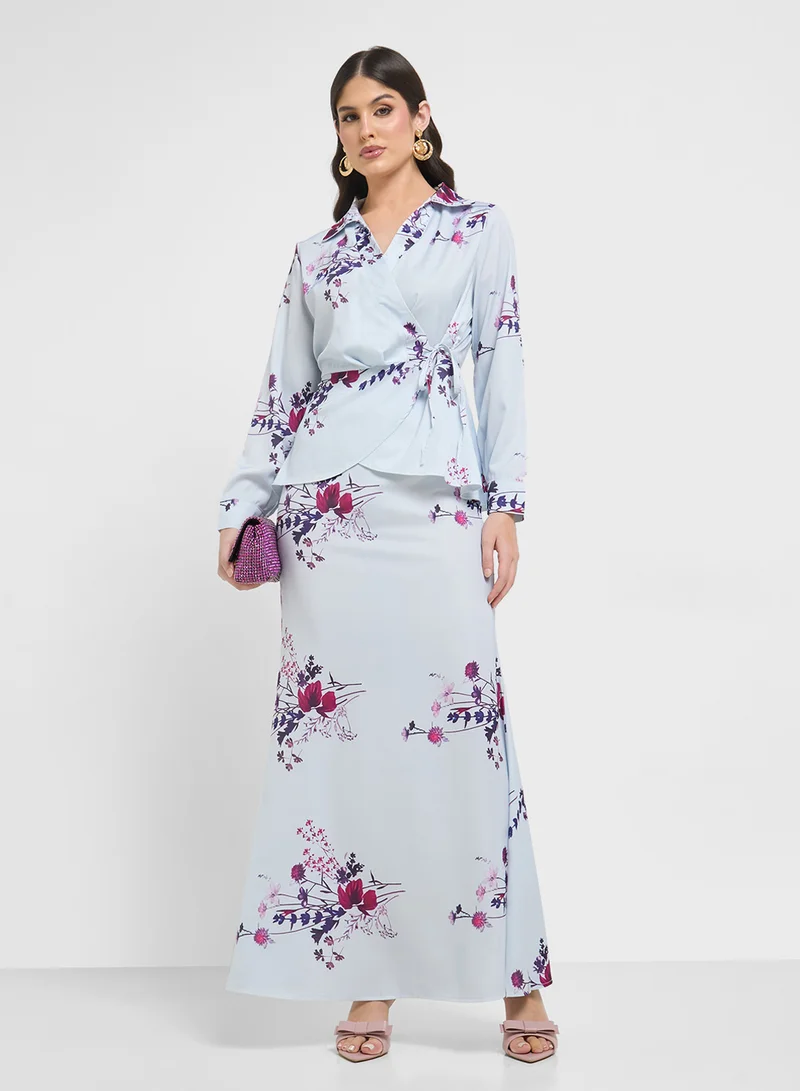خزانة Floral Print Dress