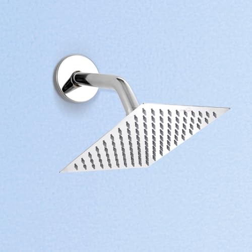 hindware Benelave by Hindware Ultra Thin Overhead Rain Shower for Bathroom | Made of SS | 300mm Square Design | Mirror-like Chrome Polish Finish | Wider Head for Better Reach | 1-Year Manufacturer Warranty - Image 1