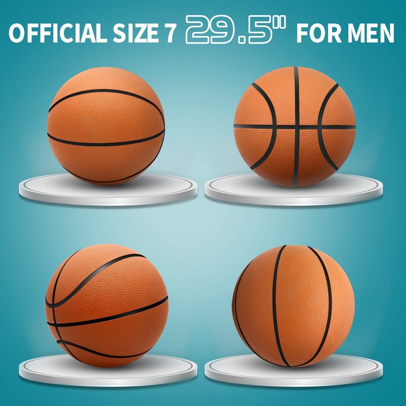 jiaonun 12 Pack 29.5" Official Size 7 Basketball Balls Inflatable with Pump for Men for Outdoor, Indoor or Trainingï¼ŒMens Adult Basketball (Orange) - Image 2