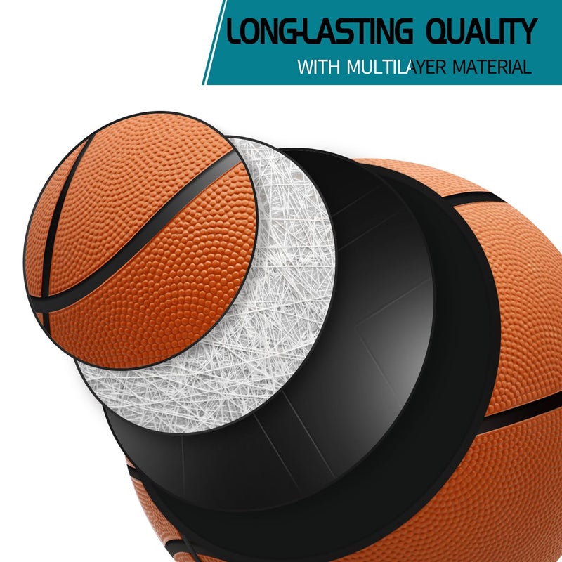 jiaonun 12 Pack 29.5" Official Size 7 Basketball Balls Inflatable with Pump for Men for Outdoor, Indoor or Trainingï¼ŒMens Adult Basketball (Orange) - Image 3