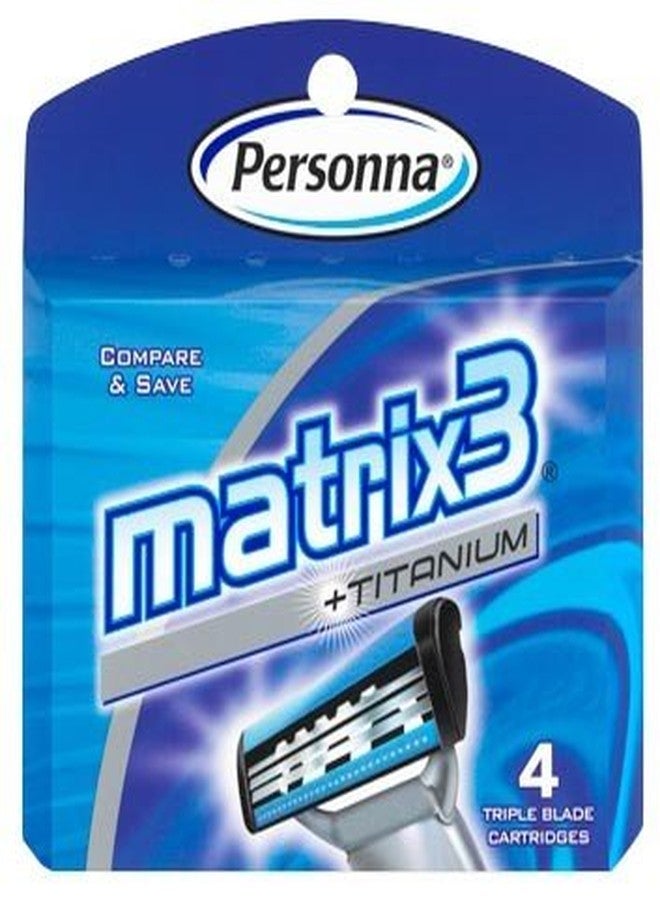 Personna Matrix 3 Razor Blade Refills for Men 4 Cartridges - Image 1