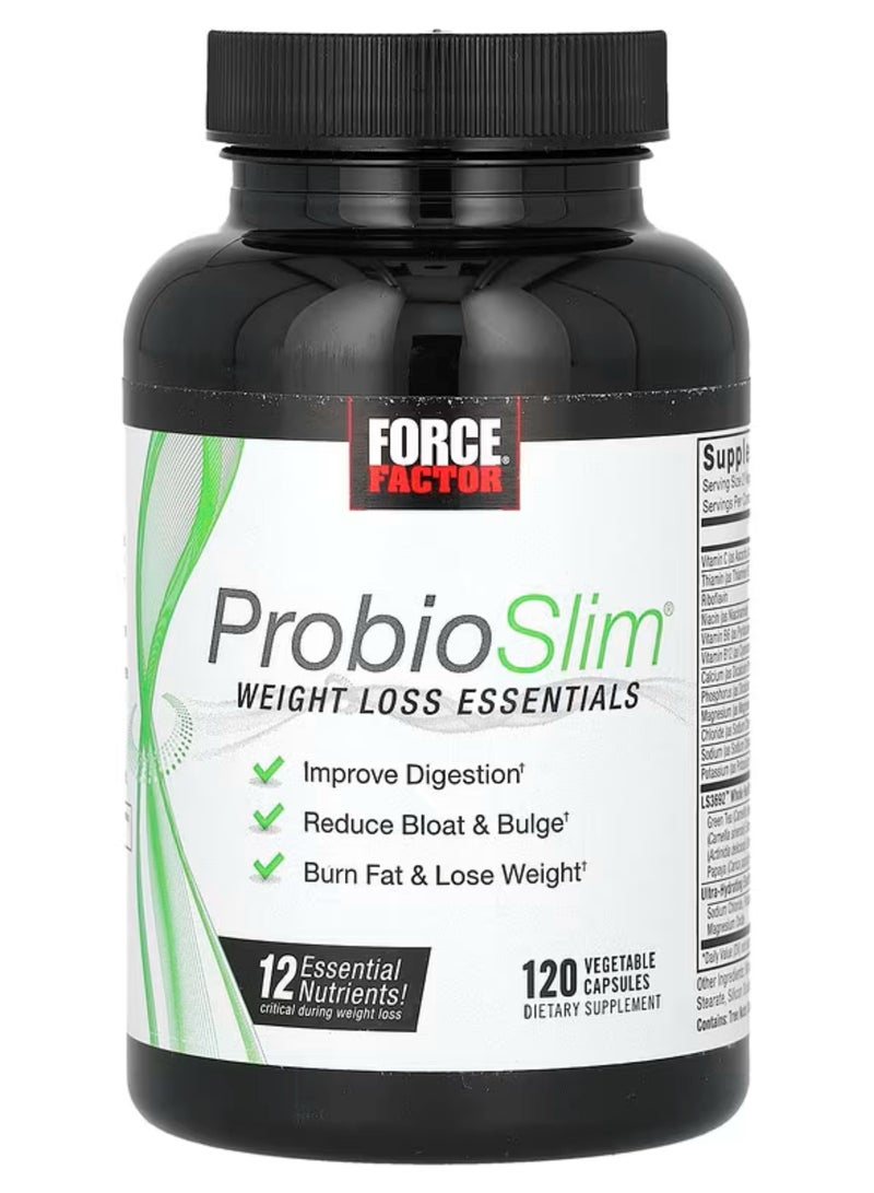 فوريس فاكتور ProbioSlim، أساسيات إنقاص الوزن، 120 كبسولة نباتية - Image 1