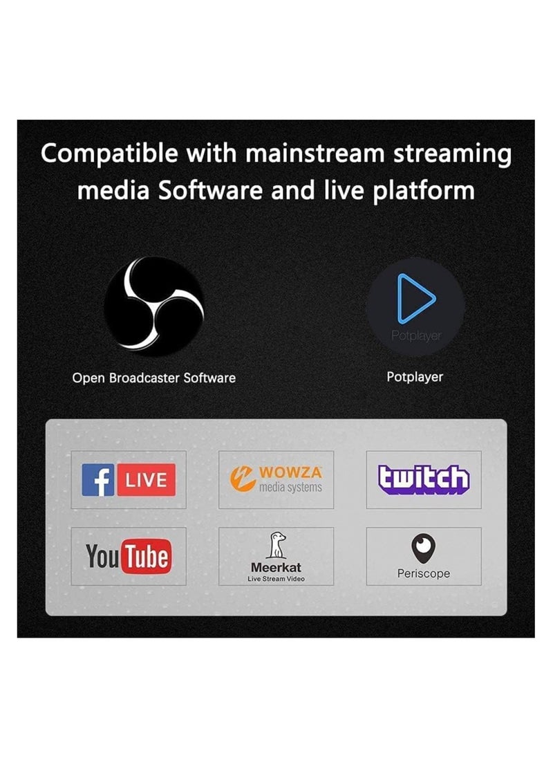 SYOSI - Audio Video Capture Card Video Capture Card 4K HDMI Video Capture Device 1080P HD 30fps Live and Record Video Audio Grabber for Gaming Streaming Teaching Video Conference - Image 1