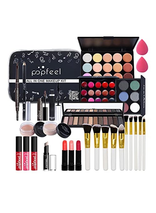 popfeel Creamoon All in One Multipurpose Makeup Kit for Women Full Kit, Beauty Kit Include Lipstick Set Eye Shadow Eyebrow Pencil Lip Gloss Cosmetic Brush Eye Makeup(20 Pcs)(993A4LV6O12NG1150X3Q1PQ8) - Image 5