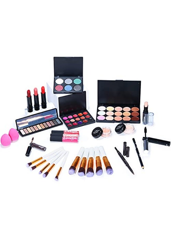 popfeel Creamoon All in One Multipurpose Makeup Kit for Women Full Kit, Beauty Kit Include Lipstick Set Eye Shadow Eyebrow Pencil Lip Gloss Cosmetic Brush Eye Makeup(20 Pcs)(993A4LV6O12NG1150X3Q1PQ8) - Image 3