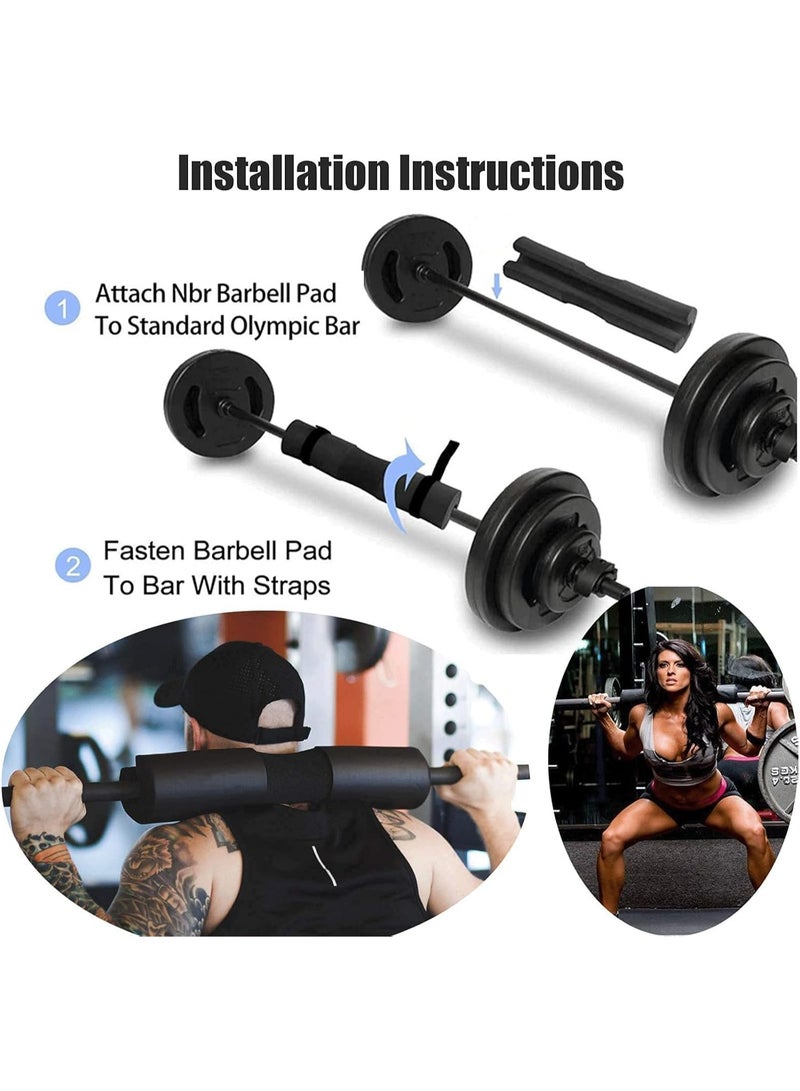 كوينج وسادة باربيل كويينج، وسادة باربيل رغوية للجلوس، وسادة للقفزات والضغط على الورك-وسادة باربيل أولمبية قياسية-توفر وسادة للرقبة والكتفين أثناء التدريب - Image 3