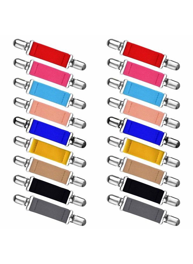 Tayfremn 18 Pieces Winter Mitten Clips Kids Glove Clips Elastic Mitten Clips Stainless Steel Glove Mitten Clips Small Short Mitten Clips Strong Metal Mitten Glove Clips for Kids Baby Toddler Children Adults - Image 1