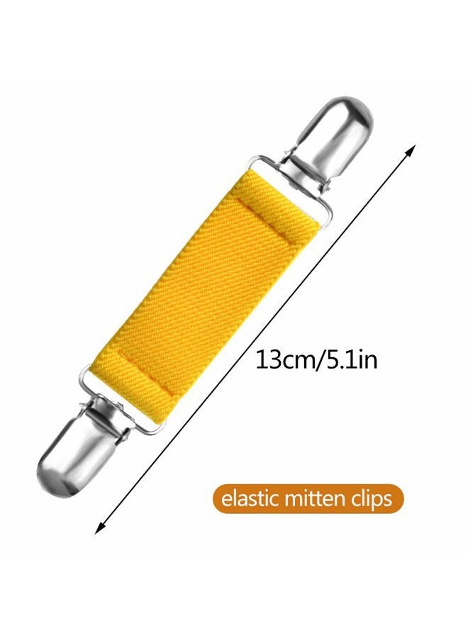 Tayfremn 18 Pieces Winter Mitten Clips Kids Glove Clips Elastic Mitten Clips Stainless Steel Glove Mitten Clips Small Short Mitten Clips Strong Metal Mitten Glove Clips for Kids Baby Toddler Children Adults - Image 2