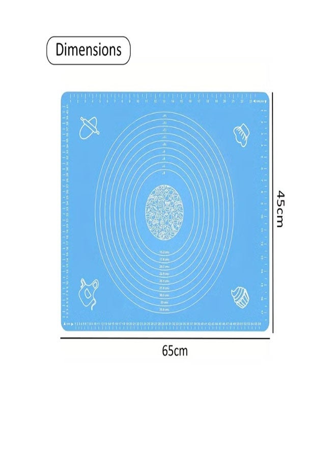 Food-Grade Silicone Baking Mat (65×45cm), Temperature Resistant -20~200℃, Non-Stick & Anti-Slip, Dual Scale, Dishwasher Safe - Image 2