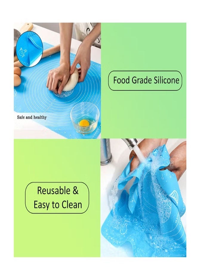 Food-Grade Silicone Baking Mat (65×45cm), Temperature Resistant -20~200℃, Non-Stick & Anti-Slip, Dual Scale, Dishwasher Safe - Image 4